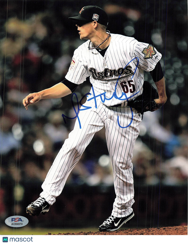 Mickey Storey Houston Astros Signed 8x10 Photo PSA