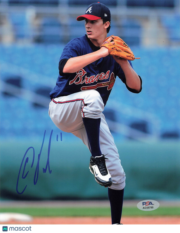 Carson Sands Atlanta Braves Signed 8x10 Photo PSA