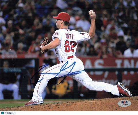 Trevor Gott Los Angeles Angels Signed 8x10 Photo PSA