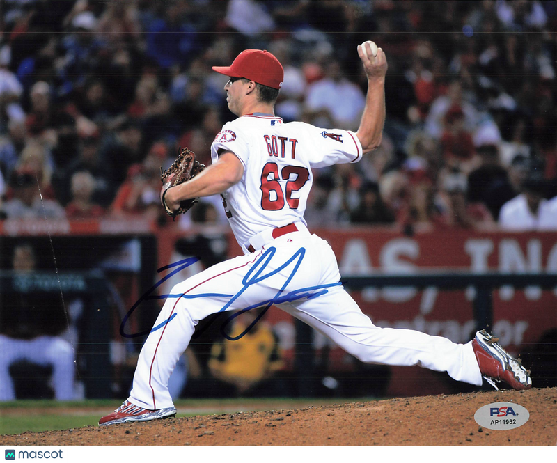 Trevor Gott Los Angeles Angels Signed 8x10 Photo PSA