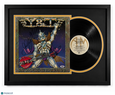 Dave Meniketti Signed In Rock We Trust Custom Framed Vinyl Album PSA