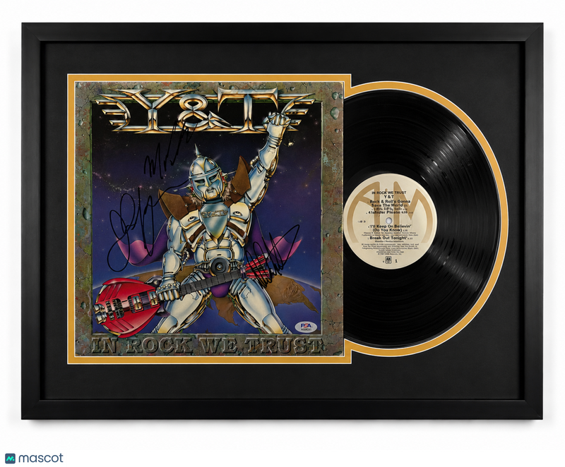 Dave Meniketti Signed In Rock We Trust Custom Framed Vinyl Album PSA