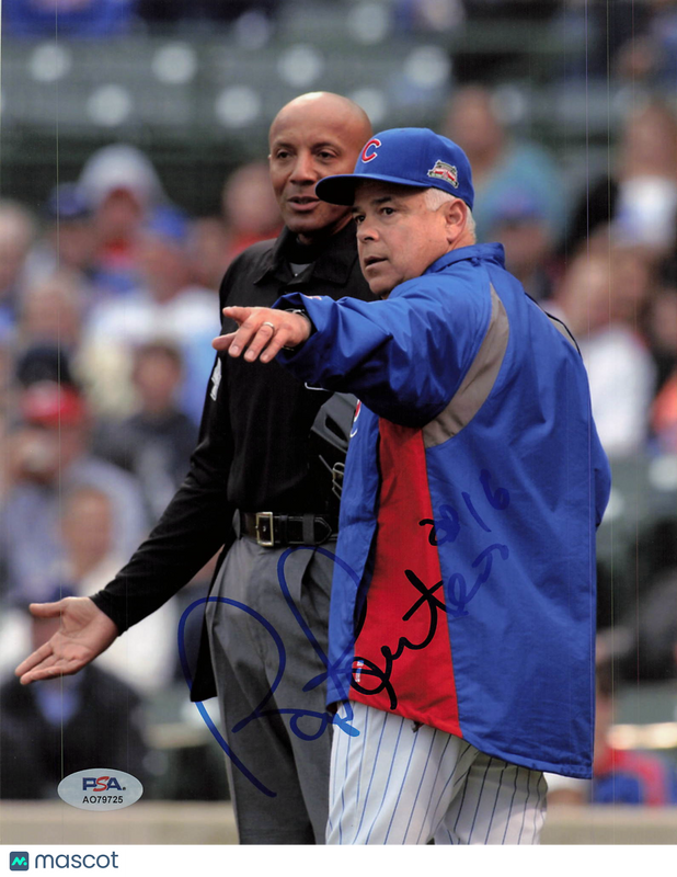 Rick Renteria Chicago Cubs Signed 8x10 Photo PSA