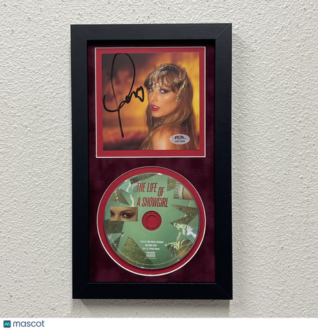 Taylor Swift signed The Life of a Showgirl Framed Display CD Album PSA Auto