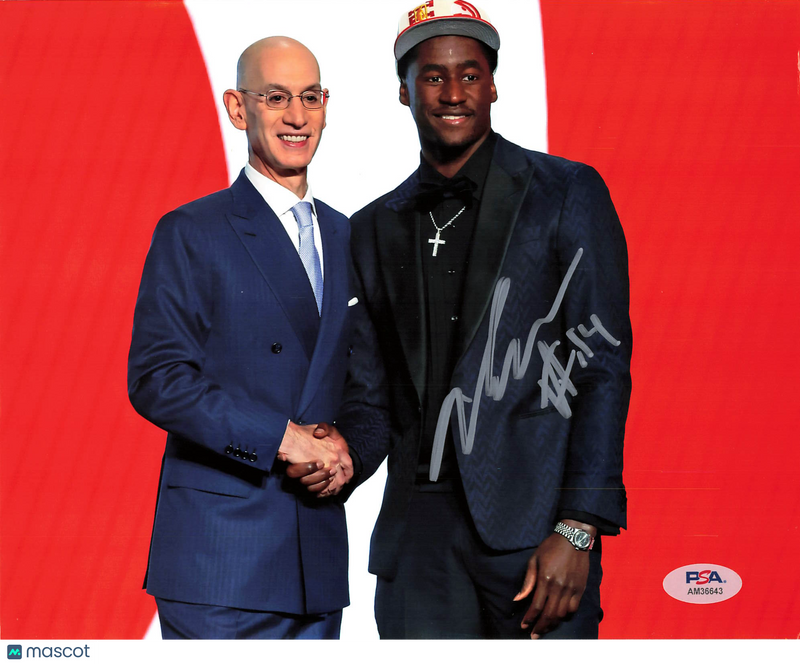 AJ Griffin Atlanta Hawks Signed Basketball 8x10 Photo PSA