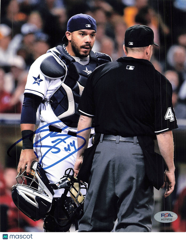 Rene Rivera San Diego Padres Signed 8x10 Photo PSA