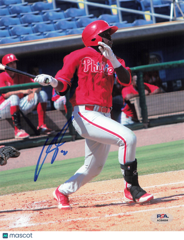 Cornelius Randolph Philadelphia Phillies Signed 8x10 Photo PSA