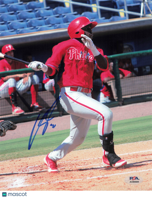 Cornelius Randolph Philadelphia Phillies Signed 8x10 Photo PSA