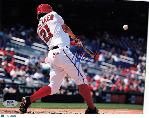 Matt den Dekker Washington Nationals Signed 8x10 Photo PSA