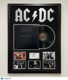 Angus Young Signed Cut Custom Framed Vinyl 34x26" PSA AC/DC