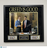 Charlie Sheen Signed Custom Framed Wall Street Photo PSA Auth