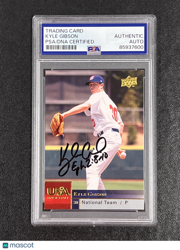 2009 Upper Deck Baseball Series 2 #USAB-KG Kyle Gibson Signed Card Auto PSA Slab