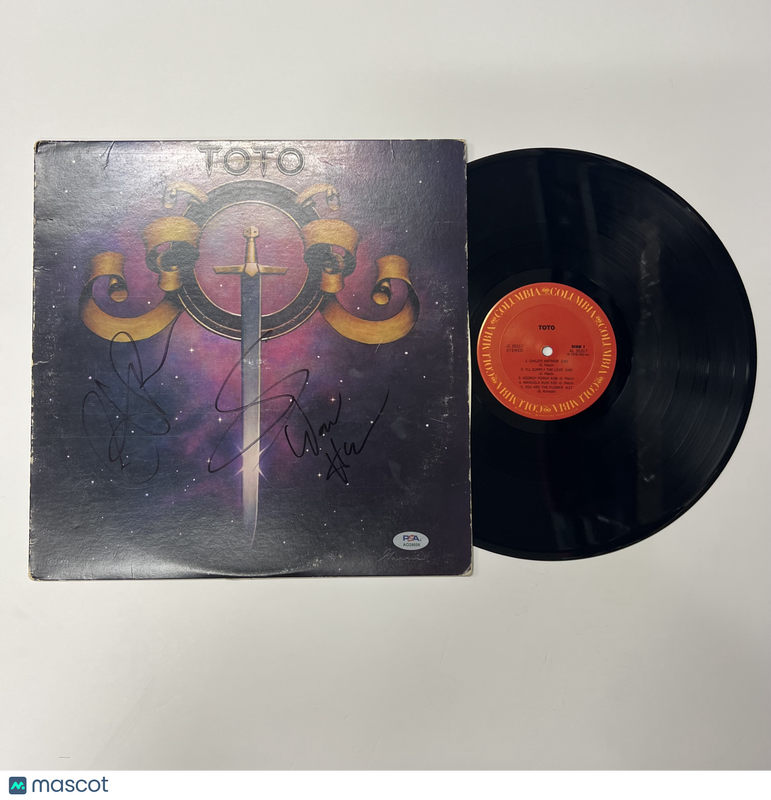 Steve Lukather and David Paich Signed Toto Vinyl Album PSA Autographed