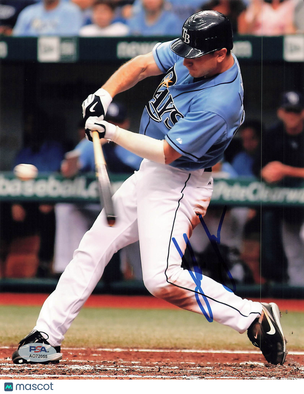 John Jaso Signed 8x10 Photo PSA Tampa Bay Devil Rays