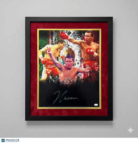 Julio Cesar Chavez Signed WBC Boxing Custom Framed 16x20 Photo JSA Auth