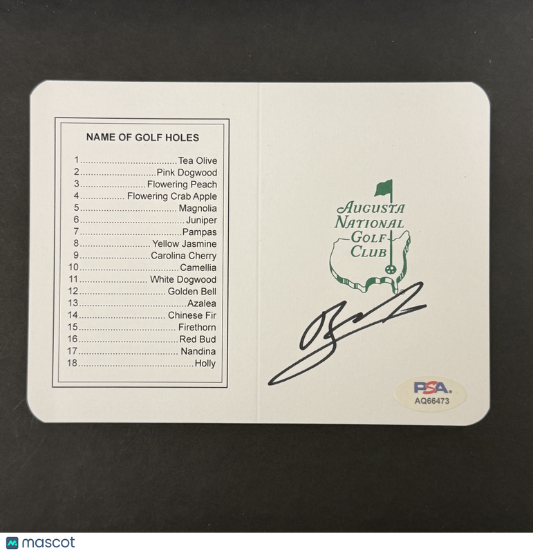 Byeong-hun An Signed Golf Masters Golf Scorecards PSA Autographed
