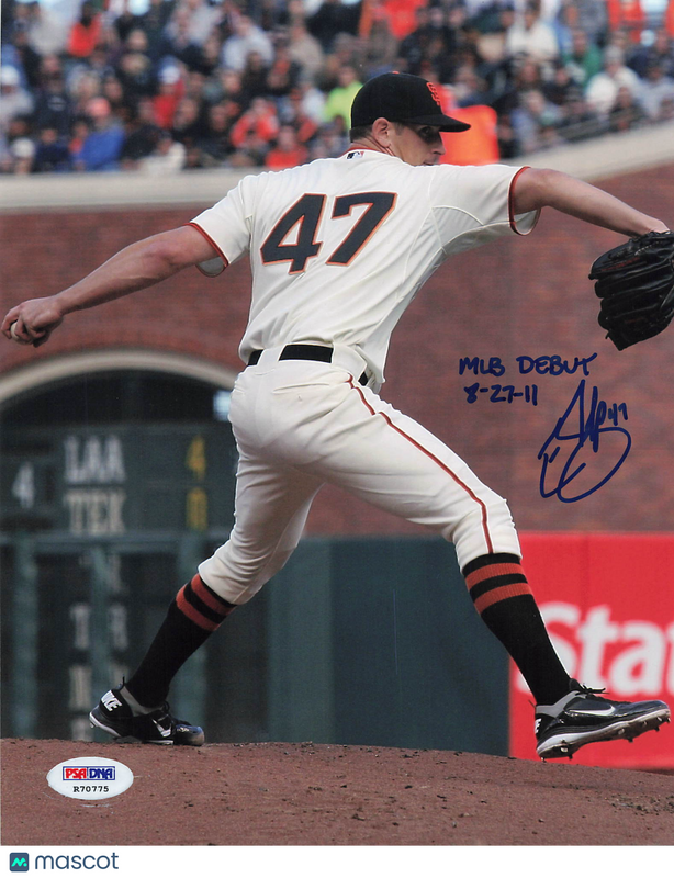 Eric Surkamp San Francisco Giants Signed 8x10 Photo PSA Autographed