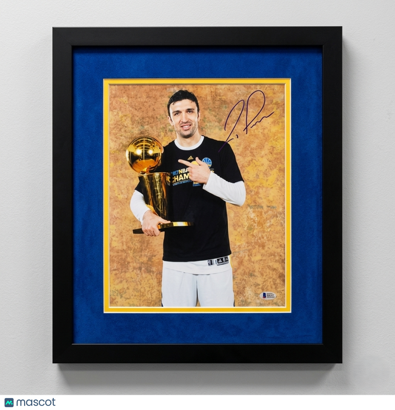 Zaza Pachulia Golden State Warriors Signed 11x14 Custom Framed Photo BAS
