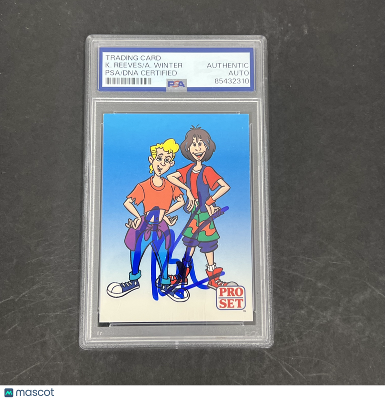 Keanu Reeves & Alex Winter 1991 Pro Set #96 Signed Card PSA 10 Autographed