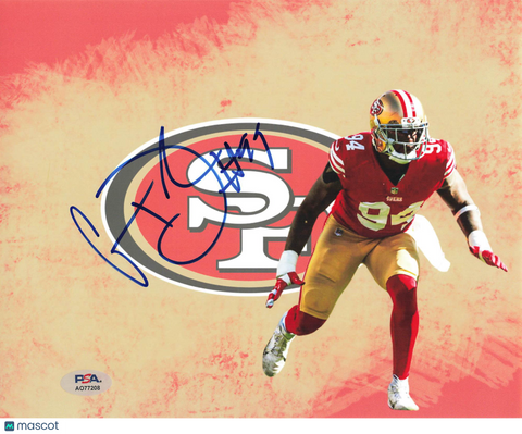 Clelin Ferrell Signed San Francisco 49ers Football 8x10 Photo PSA Autographed