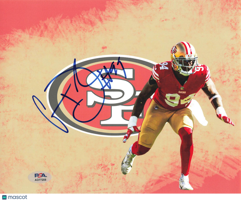 Clelin Ferrell Signed San Francisco 49ers Football 8x10 Photo PSA Autographed