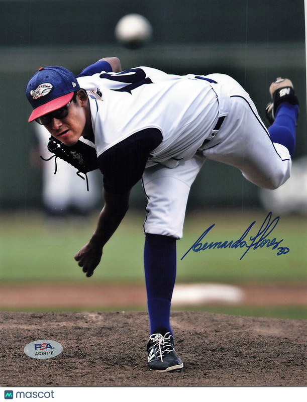 Bernardo Flores Winston-Salem Dash Signed 8x10 Photo PSA