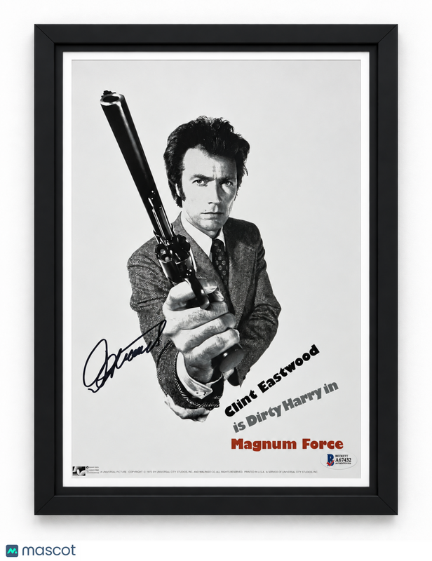 Clint Eastwood Signed 11x17 Magnum Force Framed Photo Movie Poster Bas Auth