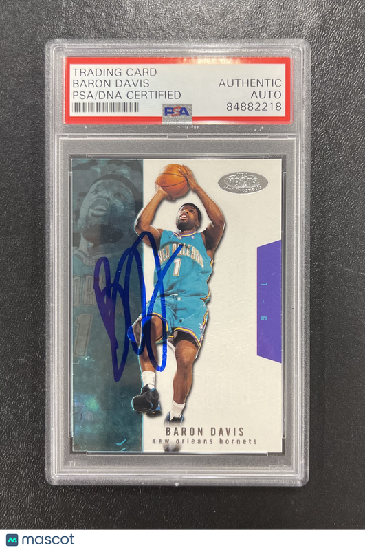 2003–04 Fleer Hot Prospects#41 Baron Davis Signed Card Auto PSA Slabbed Hornets
