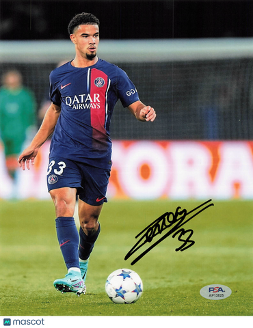 Warren Zaïre-Emery Signed 8x10 Photo PSA Soccer PSG