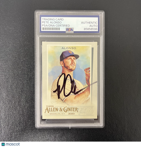 2020 Topps Allen & Ginter#34 Pete Alonso Signed Card PSA New York Mets