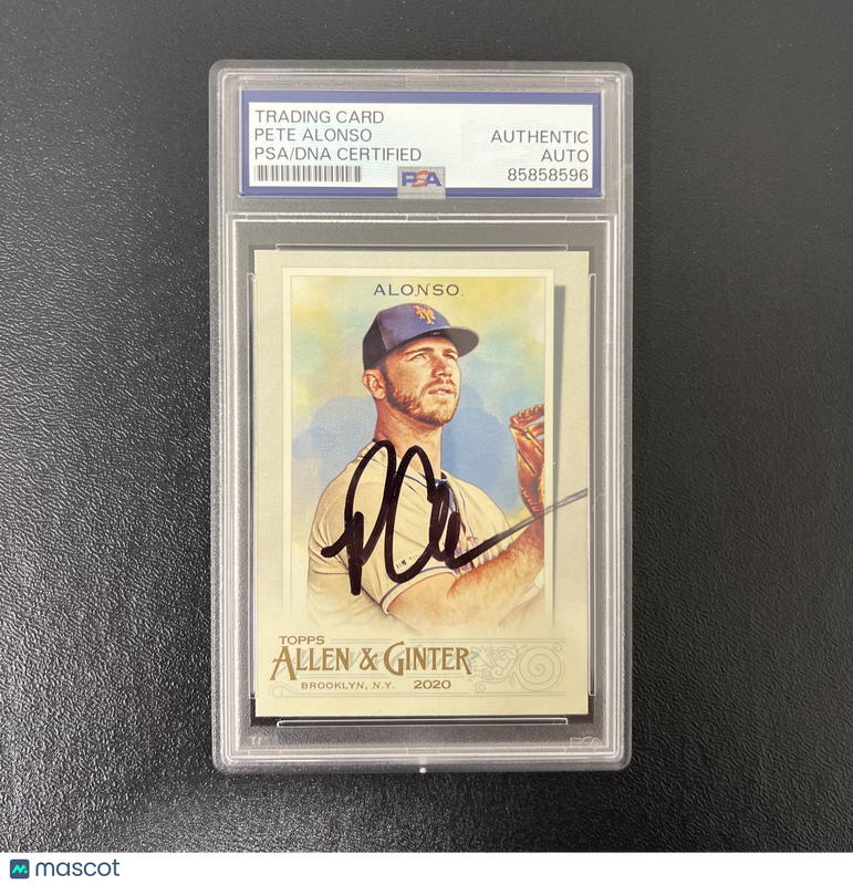 2020 Topps Allen & Ginter#34 Pete Alonso Signed Card PSA New York Mets