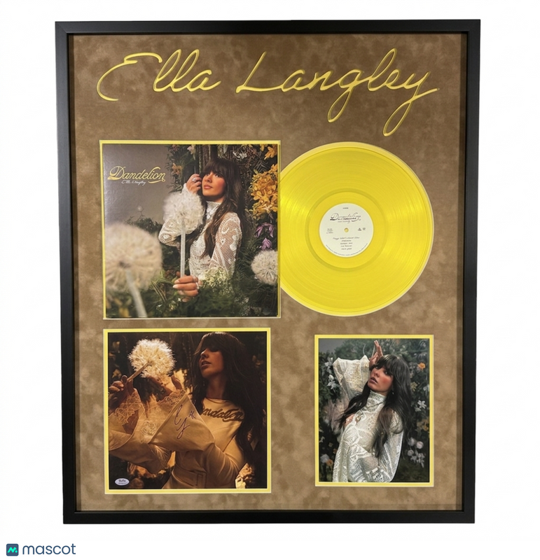 Ella Langley Signed Vinyl Insert Dandelion Framed PSA Autographed