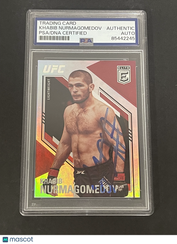2021 Panini Chronicles UFC #146 Khabib Nurmagomedov Elite signed card PSA