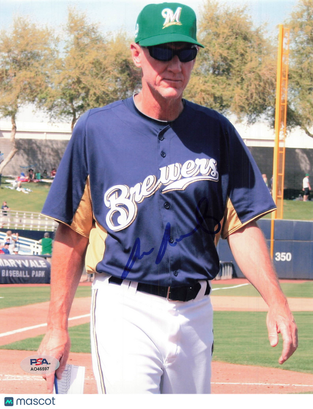 Ron Roenicke Milwaukee Brewers Signed 8x10 Photo PSA