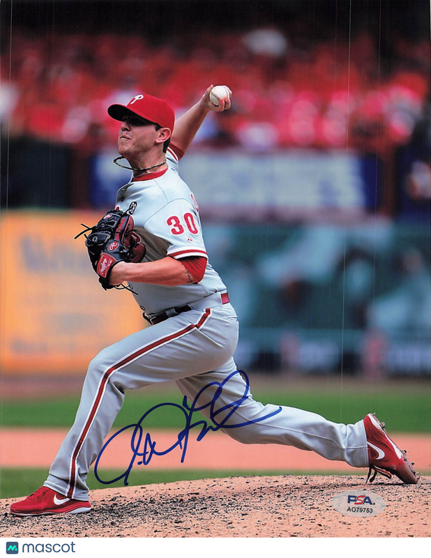 Justin De Fratus Philadelphia Phillies Signed 8x10 Photo PSA