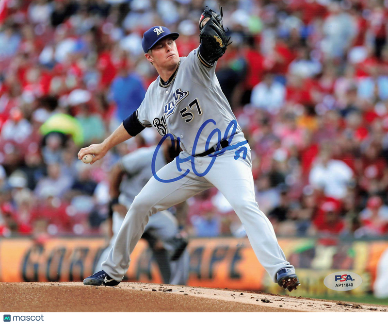 Chase Anderson Signed 8x10 Photo PSA Milwaukee Brewers