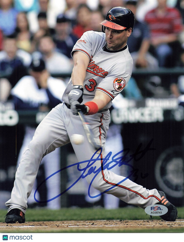 Luke Scott Baltimore Orioles Signed 8x10 Photo PSA