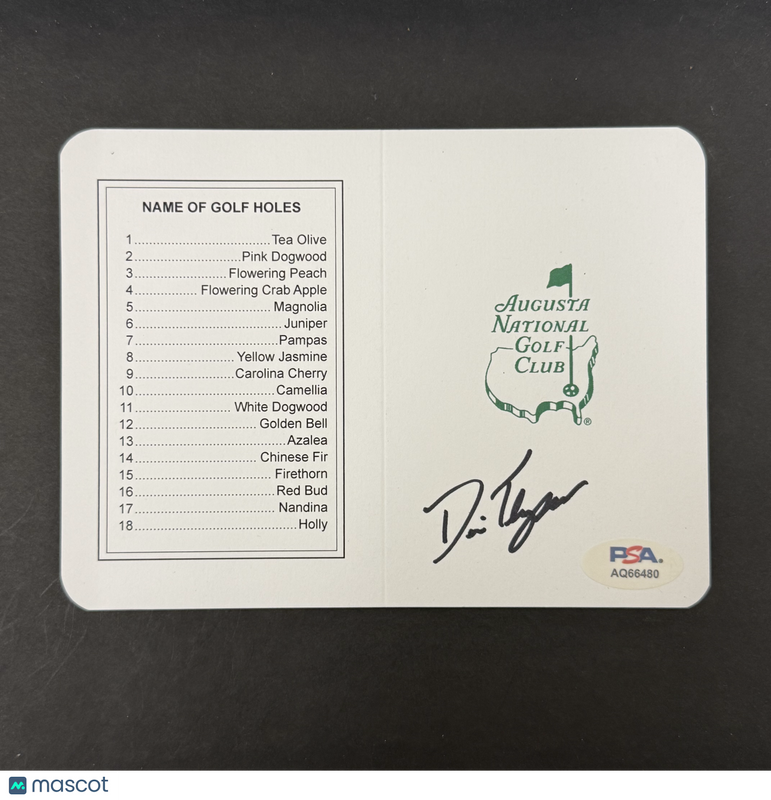 Davis Thompson Signed Golf Masters Golf Scorecards PSA Autographed