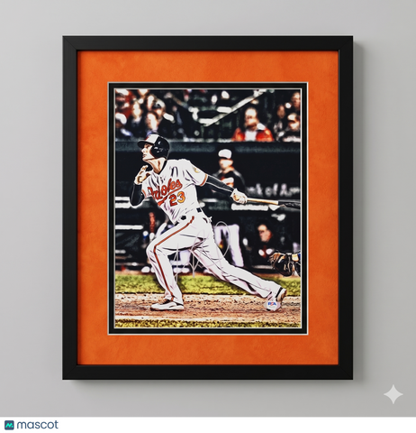 Joey Rickard Baltimore Orioles Signed 11x14 Custom Framed Photo PSA