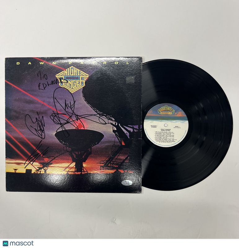 Jack Blades, Brad Gillis, Kelly Keagy Signed Dawn Patrol Vinyl Album PSA