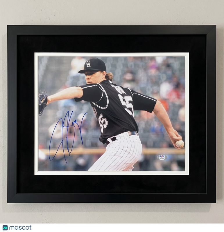 John Gray Colorado Rockies Signed 11x14 Custom Framed Photo PSA