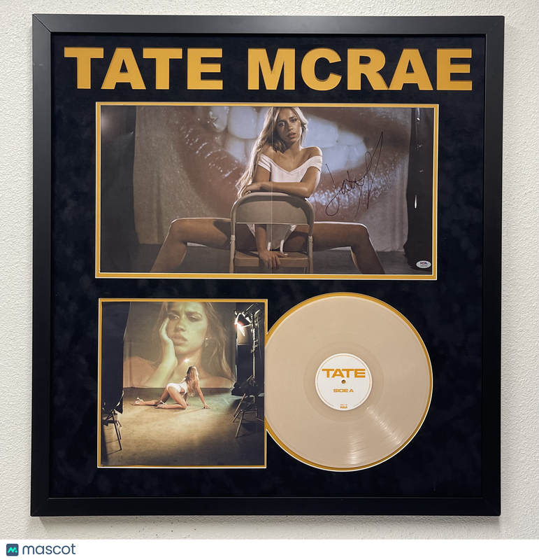 Tate McRae Signed Poster Framed THINK LATER CD PSA Auth 30x32"