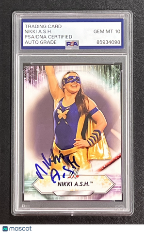 2021 Topps WWE Raw #123 Nikki A.S.H. Signed Card Auto PSA Slabbed