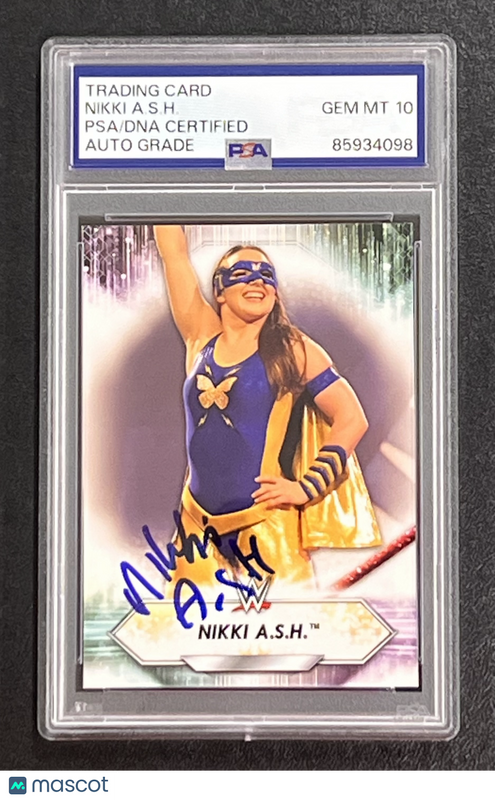 2021 Topps WWE Raw #123 Nikki A.S.H. Signed Card Auto PSA Slabbed