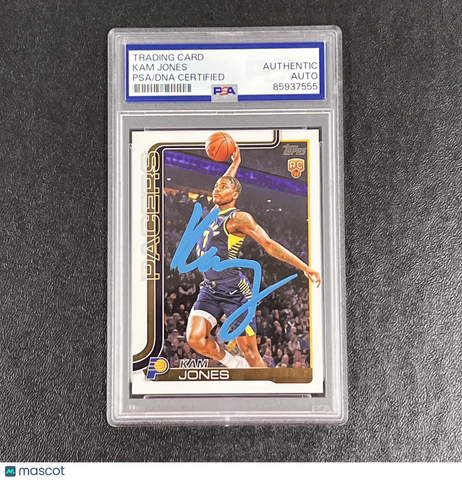 2025 Topps #239 Kam Jones Signed Card Auto PSA Slabbed Indiana Pacers