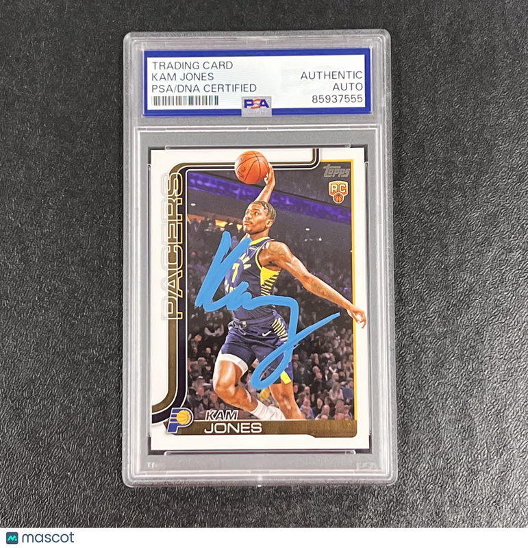 2025 Topps #239 Kam Jones Signed Card Auto PSA Slabbed Indiana Pacers