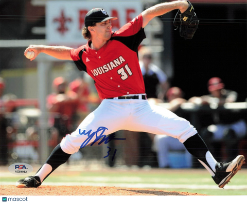 Wyatt Marks Louisiana Ragin’ Cajuns Signed 8x10 Photo PSA