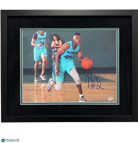 Jarred Vanderbilt Denver Nuggets Signed Basketball 11x14 Custom Framed Photo PSA