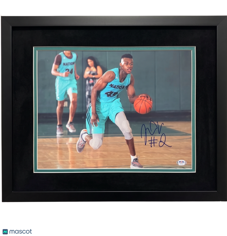 Jarred Vanderbilt Denver Nuggets Signed Basketball 11x14 Custom Framed Photo PSA