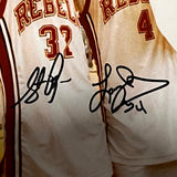 Stacey Augmon and Larry Johnson UNLV Runnin' Rebels Signed 11x14 Photo BAS